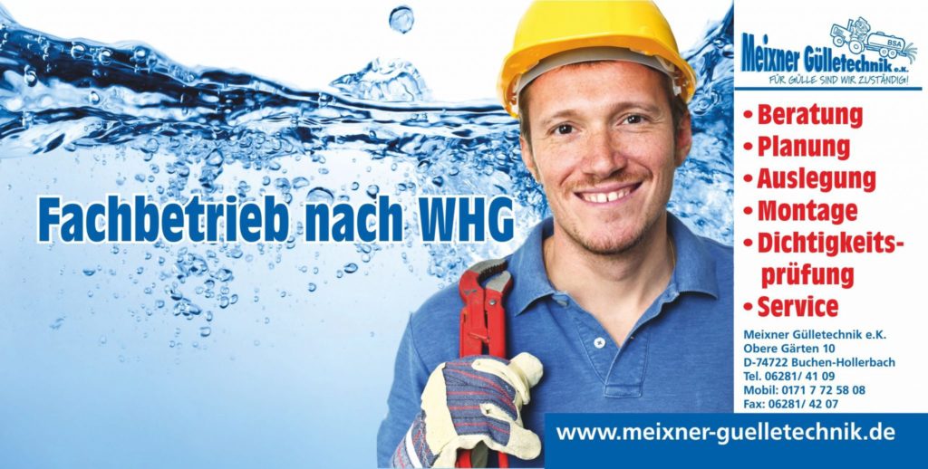 Fachbetrieb nach WHG Meixner Gülletechnik