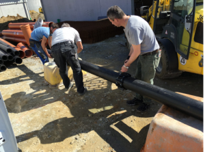 Rohrleitungsbau nach WHG in der Gülletechnik Sickersafttrennschacht